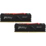 Оперативная память Kingston FURY Beast Black RGB (KF437C19BBAK2/16) 16 ГБ черный