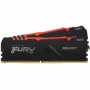 Оперативная память Kingston FURY Beast Black RGB (KF437C19BBAK2/16) 16 ГБ черный