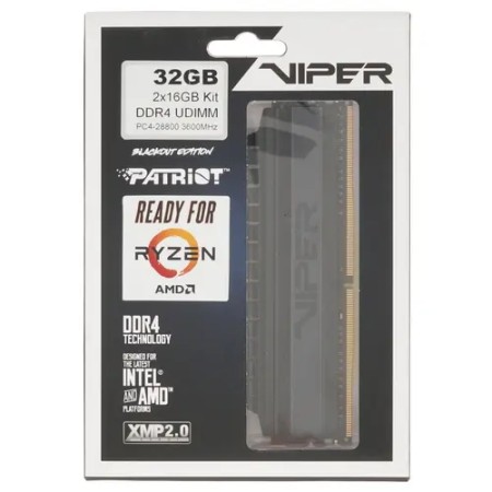 Оперативная память Patriot Viper 4 Blackout (PVB432G360C8K) 32 ГБ черный
