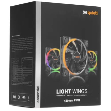 Комплект вентиляторов Bequiet! Light Wings 120mm PWM ARGB Triple Pack (BL076) 3 шт черный