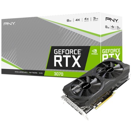 Видеокарта PNY GeForce RTX 3070 (VCG30708LDFMPB) 8 Гб черный