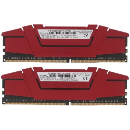 Оперативная память G.Skill RIPJAWS V (F4-3600C19D-16GVRB) 16 ГБ красный