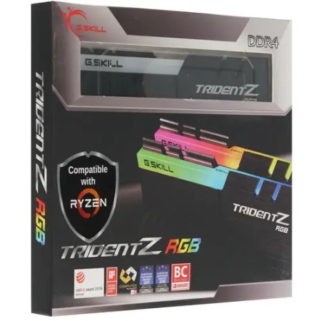 Оперативная память G.Skill TRIDENT Z RGB (AMD) (F4-3600C18D-16GTZRX) 16 ГБ черный
