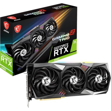 Видеокарта MSI GeForce RTX 3080 GAMING Z TRIO (RTX 3080 GAMING Z TRIO 10G LHR) 10 Гб черный