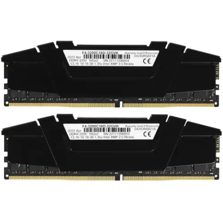 Оперативная память G.Skill RIPJAWS V (F4-3200C16D-32GVK) 32 ГБ черный