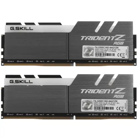 Оперативная память G.Skill TRIDENT Z RGB (F4-3200C16D-64GTZR) 64 ГБ черный