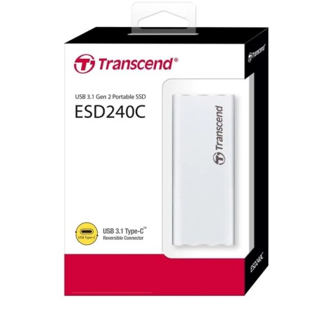 480 ГБ Внешний SSD диск Transcend ESD240C (TS480GESD240C) серебристый