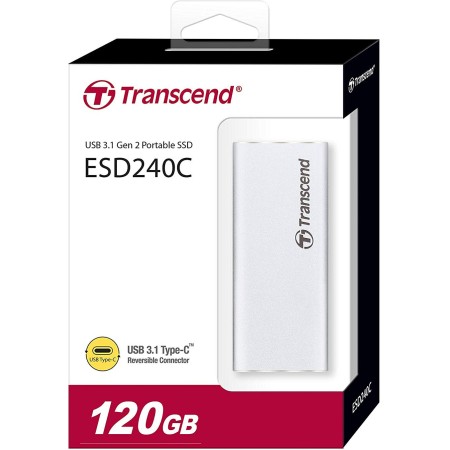 120 ГБ Внешний SSD диск Transcend ESD240C (TS120GESD240C) белый