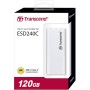 120 ГБ Внешний SSD диск Transcend ESD240C (TS120GESD240C) белый