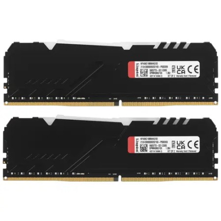 Оперативная память Kingston FURY Beast Black RGB (KF436C18BBAK2/32) 32 ГБ черный