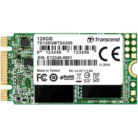 128 ГБ SSD диск Transcend MTS430 (TS128GMTS430S) зеленый