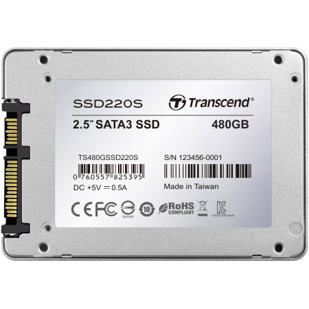 480 ГБ SSD диск Transcend 220S (TS480GSSD220S) белый