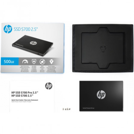 500 ГБ SSD диск HP S700 (2DP99AA) черный