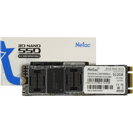 512 ГБ SSD диск Netac N535N (NT01N535N-512G-N8X) черный