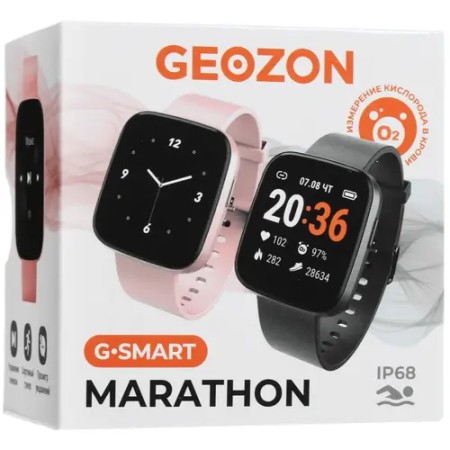 Смарт-часы Geozon Marathon (G-SM19PNK) розовый (1 ремешок) 37 мм