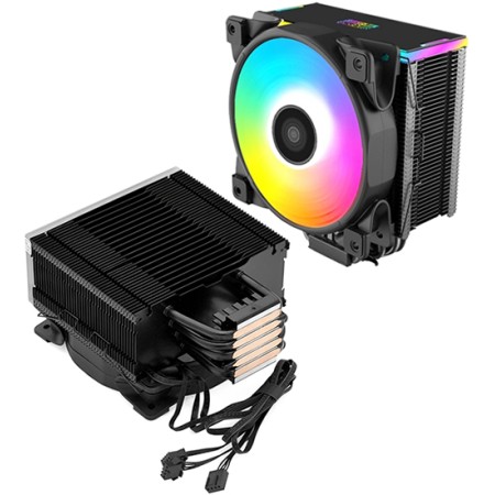 Кулер PCCooler GI-D56A HALO RGB черный