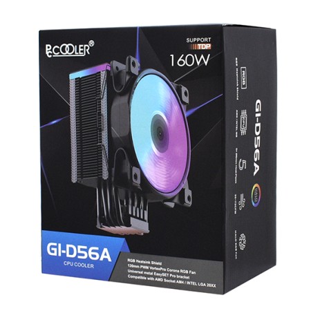 Кулер PCCooler GI-D56A HALO RGB черный