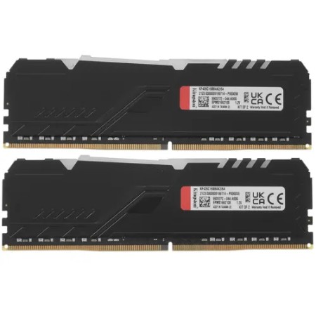 Оперативная память Kingston FURY Beast Black RGB (KF426C16BBAK2/64) 64 ГБ черный