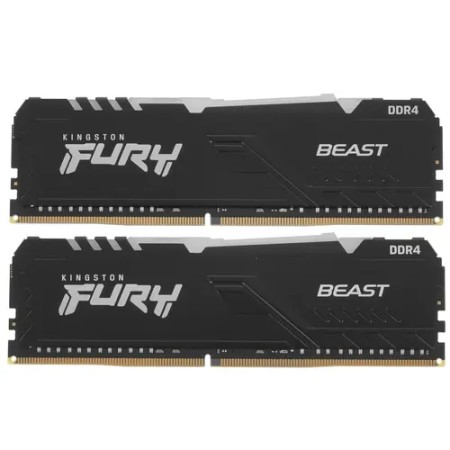 Оперативная память Kingston FURY Beast Black RGB (KF426C16BBAK2/64) 64 ГБ черный