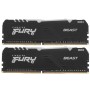 Оперативная память Kingston FURY Beast Black RGB (KF426C16BBAK2/64) 64 ГБ черный