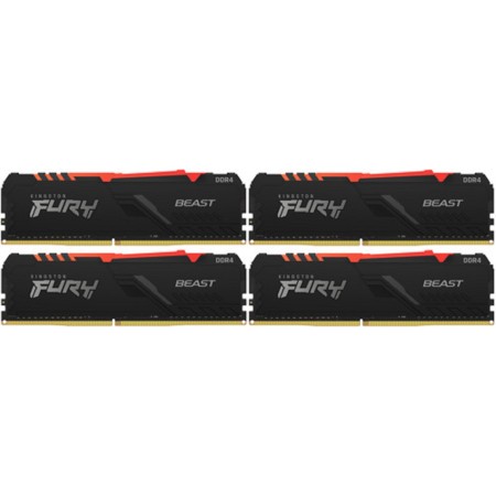 Оперативная память Kingston FURY Beast Black RGB (KF436C18BBAK4/64) 64 ГБ черный