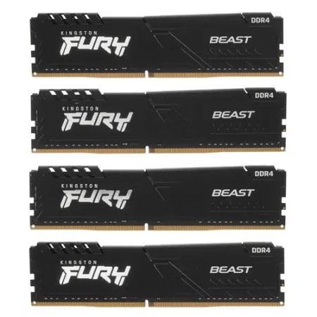 Оперативная память Kingston FURY Beast Black (KF436C18BBK4/64) 64 ГБ черный