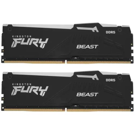 Оперативная память Kingston FURY Beast Black RGB (KF552C40BBAK2-16) 16 ГБ черный