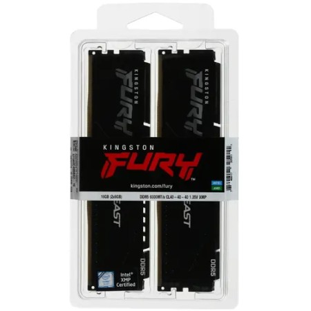 Оперативная память Kingston FURY Beast Black (KF560C40BBK2-16) 16 ГБ черный