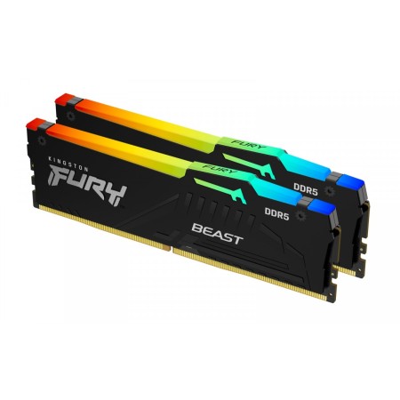 Оперативная память Kingston FURY Beast Black RGB (KF552C40BBAK2-32) 32 ГБ черный
