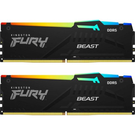 Оперативная память Kingston FURY Beast Black RGB (KF552C40BBAK2-32) 32 ГБ черный