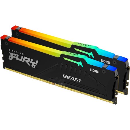 Оперативная память Kingston FURY Beast Black RGB (KF548C38BBAK2-64) 64 ГБ черный