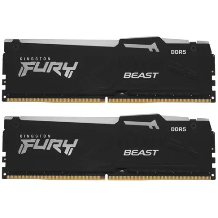 Оперативная память Kingston FURY Beast Black RGB (KF548C38BBAK2-64) 64 ГБ черный