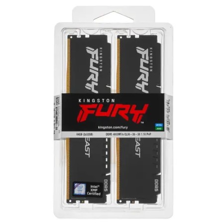 Оперативная память Kingston FURY Beast Black (KF548C38BBK2-64) 64 ГБ черный