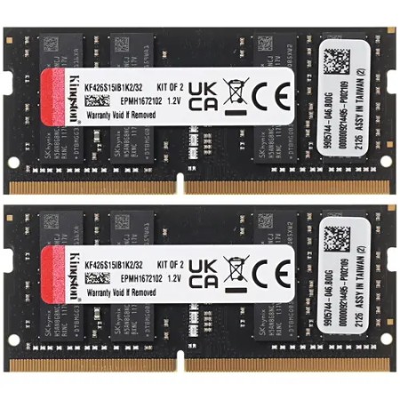 Оперативная память Kingston FURY Impact (KF426S15IB1K2/32) 32 ГБ черный