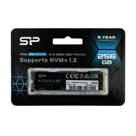 256 ГБ SSD диск Silicon Power P34A60 (SP256GBP34A60M28) черный