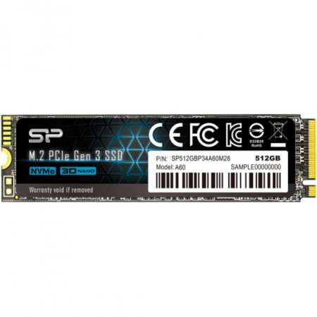 512 ГБ SSD диск Silicon Power P34A60 (SP512GBP34A60M28) черный
