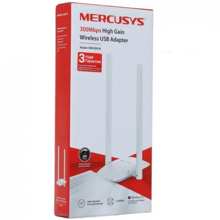 Wi-Fi адаптер Mercusys MW300UH белый