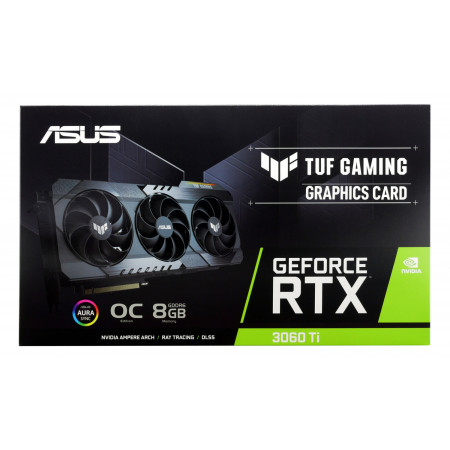 Видеокарта ASUS GeForce RTX 3060 Ti TUF Gaming OC (TUF-RTX3060TI-O8G-V2-GAMING) черный