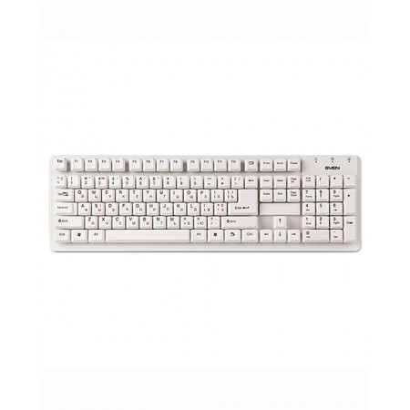 Клавиатура проводная SVEN Standard 301 (SV-03100301UW) белая