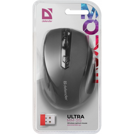 Мышь беспроводная Defender Ultra MM-315 (52315) черный