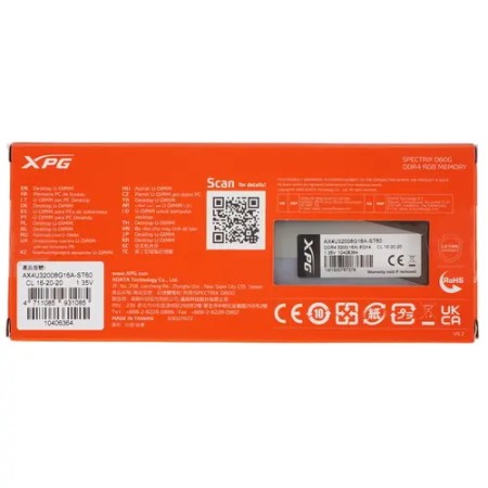 Оперативная память ADATA XPG Spectrix D60G RGB (AX4U32008G16A-ST60) 8 ГБ белый