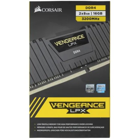 Оперативная память Corsair Vengeance LPX (CMK16GX4M2E3200C16) 16 ГБ черный