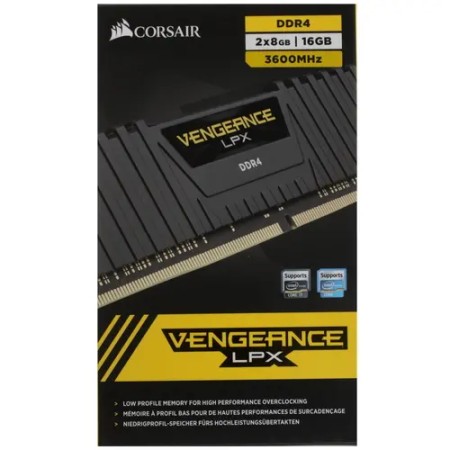 Оперативная память Corsair Vengeance LPX (CMK16GX4M2D3600C18) 16 ГБ черный