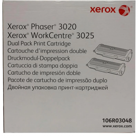 Тонер-картридж лазерный Xerox 106R03048 черный (в упаковке 2 шт)