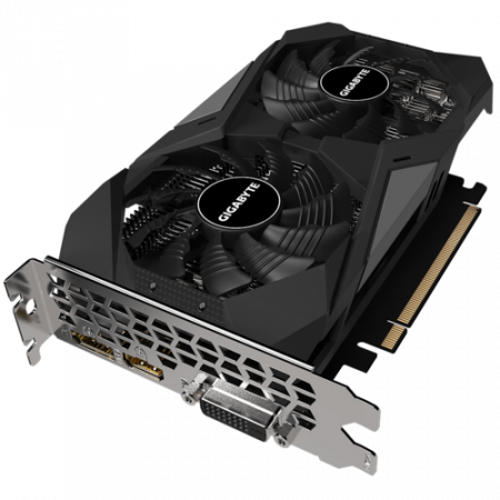 Видеокарта GIGABYTE GeForce GTX 1650 D6 WINDFORCE OC (GV-N1656WF2OC-4GD) черный