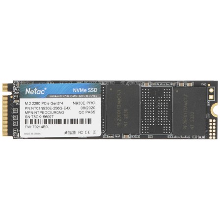 256 ГБ SSD диск Netac N930E Pro (NT01N930E-256G-E4X) черный