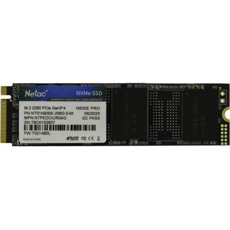 256Gb SSD диск Netac N930E Pro (NT01N930E-256G-E4X) черный