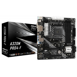 Материнская плата ASRock A320M PRO4-F черный