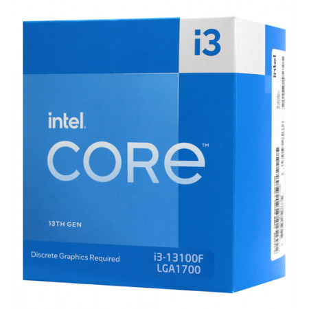 Процессор Intel Сore i3-13100F BOX с кулером (BX8071513100F) серый