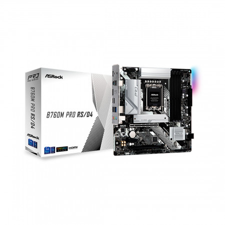 Материнская плата ASRock B760M PRO RS/D4 (4710483941702) белый